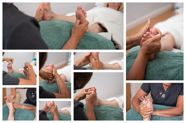 Reflexology. Moves collage